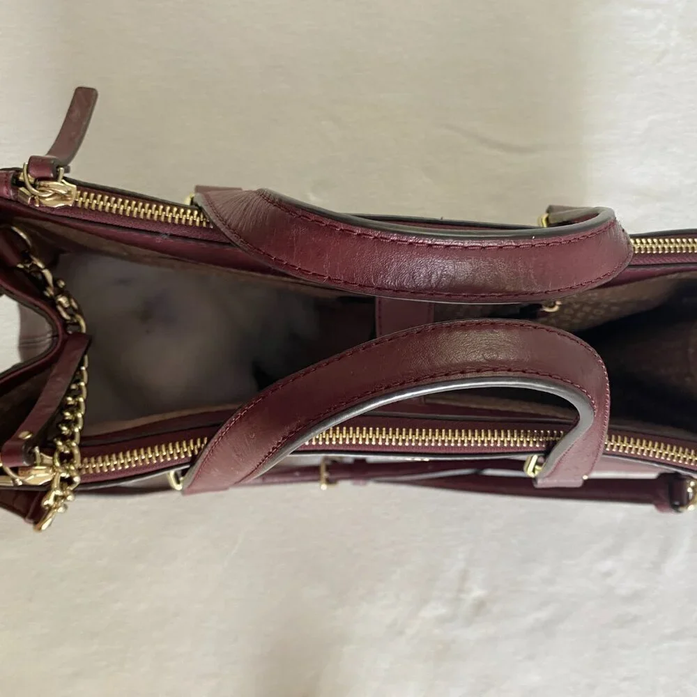 kate spade New York Bristol Drive 100% leather handbag cherrywood luxury classic